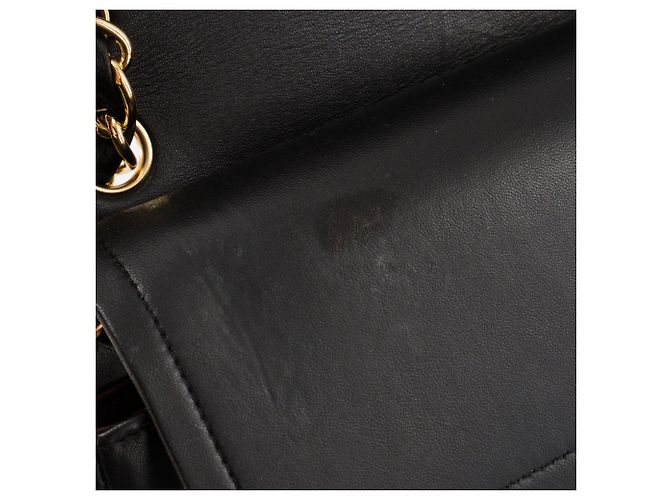 CHANEL - Borsa a tracolla Classique/Timeless Jumbo Chanel in pelle liscia nera Nero - vista 10