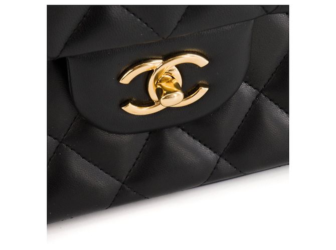 CHANEL - Borsa a tracolla Classique/Timeless Jumbo Chanel in pelle liscia nera Nero - vista 5