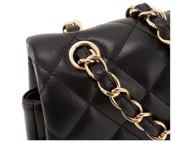 CHANEL - Borsa a tracolla Classique/Timeless Jumbo Chanel in pelle liscia nera Nero - vista 6