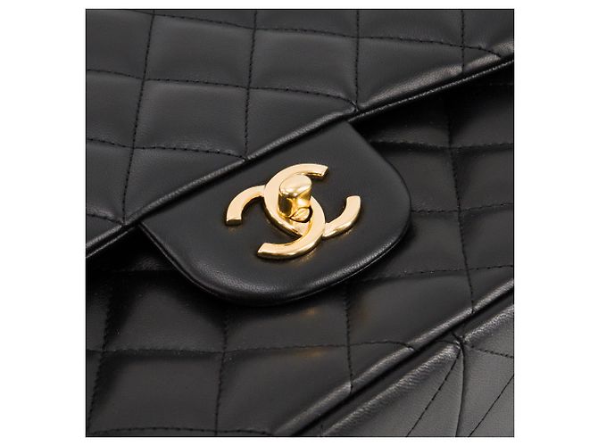 CHANEL - Borsa a tracolla Classique/Timeless Jumbo Chanel in pelle liscia nera Nero - vista 7