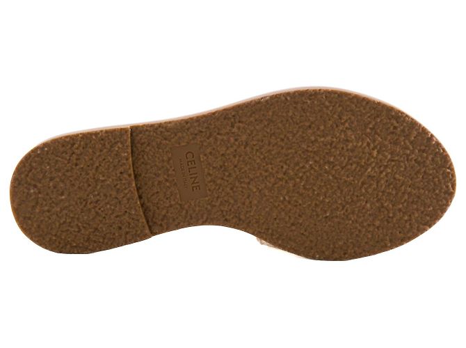 Céline CELINE - Sandali Lympia Triomphe Celine in cotone beige (T40) - vista 3