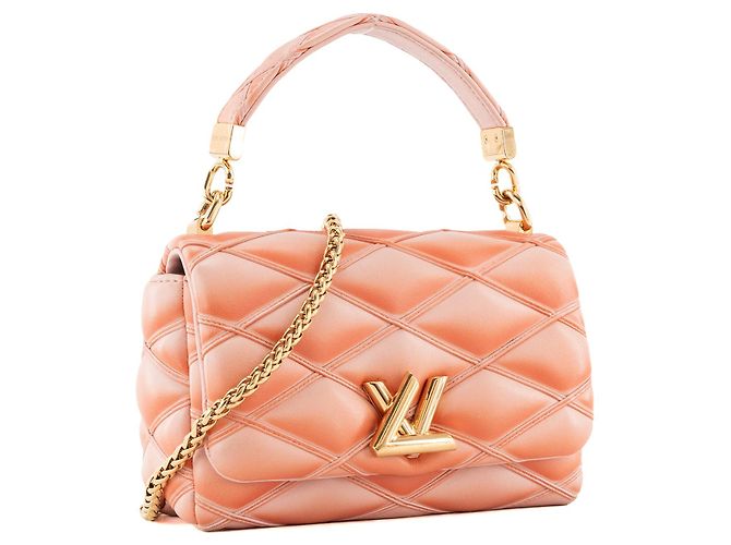 LOUIS VUITTON - Borsa a tracolla GO-14 MM Louis Vuitton in pelle rosa corallo - vista 2