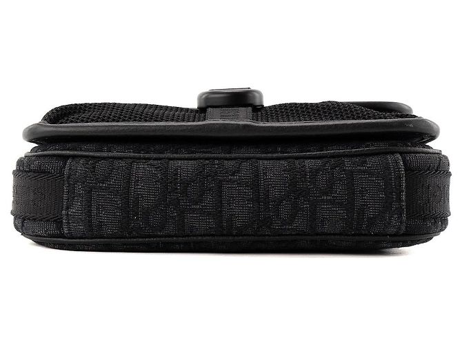 DIOR - Borsa a tracolla Dior Messenger Pouch in tela jacquard Dior Oblique nera Nero - vista 4