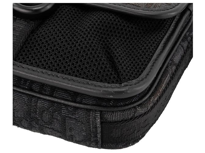 DIOR - Borsa a tracolla Dior Messenger Pouch in tela jacquard Dior Oblique nera Nero - vista 5