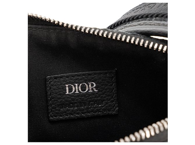 DIOR - Borsa a tracolla Dior Messenger Pouch in tela jacquard Dior Oblique nera Nero - vista 6