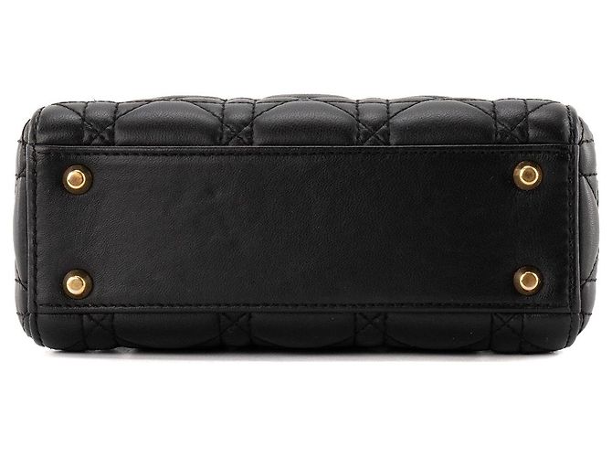 Autre Marque DIOR - Borsa a tracolla Lady Dior Mini in pelle cannage nera Nero - vista 4