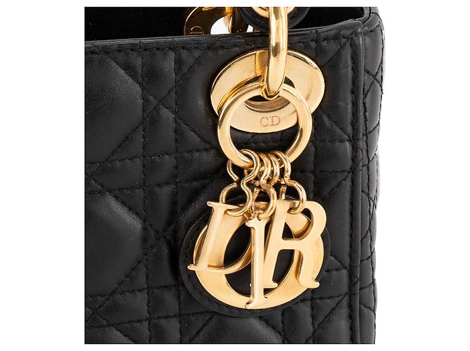 Autre Marque DIOR - Borsa a tracolla Lady Dior Mini in pelle cannage nera Nero - vista 5