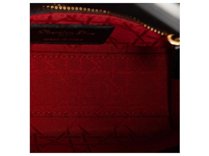 Autre Marque DIOR - Borsa a tracolla Lady Dior Mini in pelle cannage nera Nero - vista 8