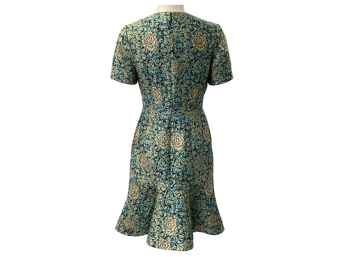 Autre Marque Vestido Min-D de brocado rosa Saloni Callaina Dorado - vista 3