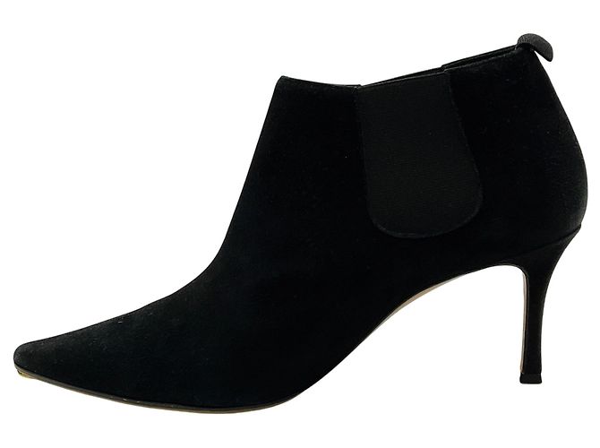 Botines Manolo Blahnik Dildi 70 de ante negro - vista 3