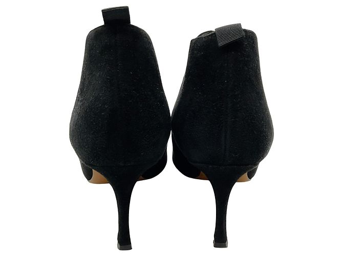 Botines Manolo Blahnik Dildi 70 de ante negro - vista 5