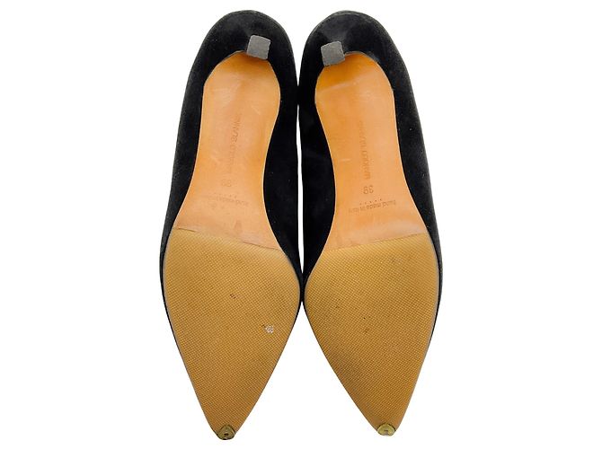 Botines Manolo Blahnik Dildi 70 de ante negro - vista 6