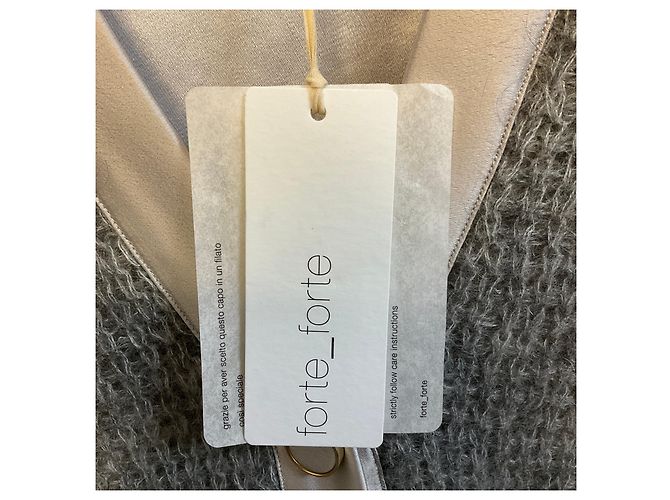 Autre Marque forte_forte Waffelstrick-Cardigan mit Tasche Grey Grigio Melange Grau - Ansicht 5