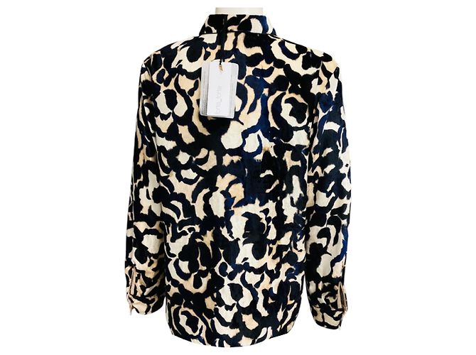 Autre Marque forte_forte Ink Multi Le Stampe Velvet Shirt Blouse Multiple colors - view 3