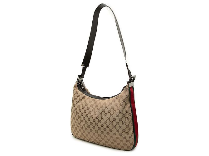 Borsa a tracolla Attache in tela GG Web beige Gucci - vista 2