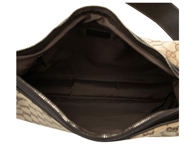 Borsa a tracolla Attache in tela GG Web beige Gucci - vista 4