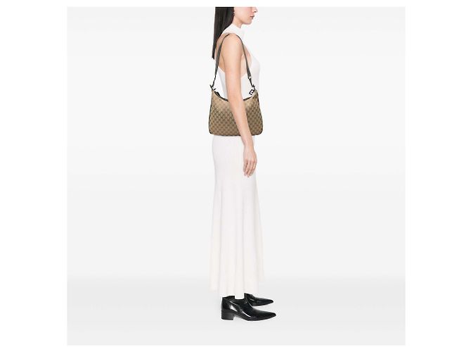 Borsa a tracolla Attache in tela GG Web beige Gucci - vista 6