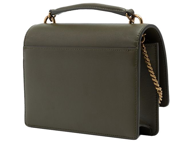 Autre Marque Borsa a tracolla Sunset Mini in pelle di vitello monogrammata verde Saint Laurent con catena - vista 2