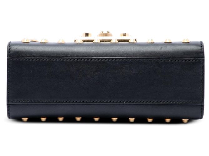 Padlock Borsa a tracolla Gucci Small in pelle nera con perle e chiusura a lucchetto Nero - vista 3