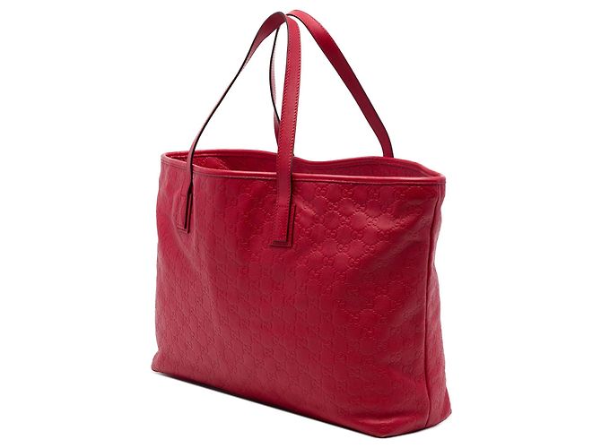 Borsa Tote Gucci Guccissima grande rossa Rosso - vista 2