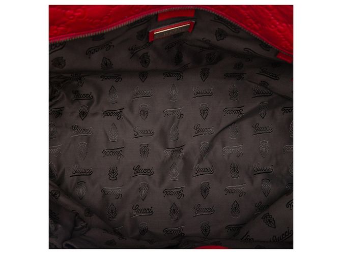 Borsa Tote Gucci Guccissima grande rossa Rosso - vista 4