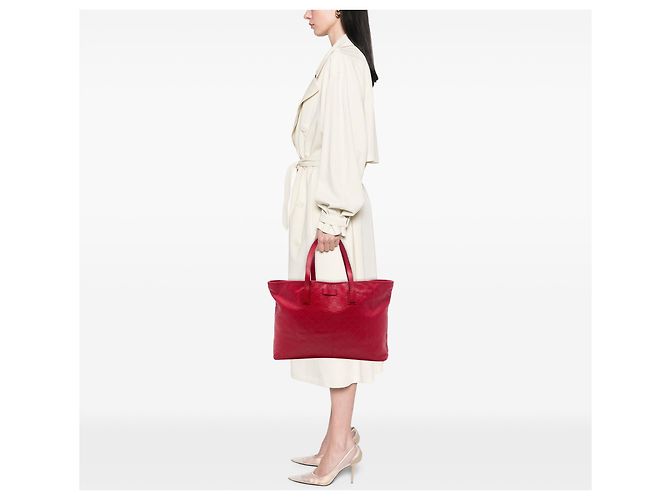 Borsa Tote Gucci Guccissima grande rossa Rosso - vista 6