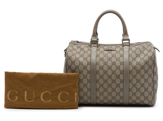 Borsa Boston Gucci Joy Medium GG Supreme Beige - vista 7
