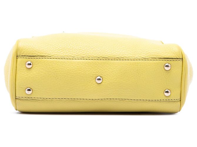 Borsa Gucci Mini Bamboo Shopper in pelle di vitello gialla Giallo - vista 3