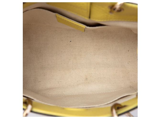 Borsa Gucci Mini Bamboo Shopper in pelle di vitello gialla Giallo - vista 4