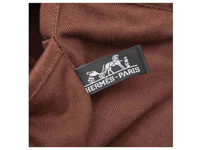 Bolsa Hermès Valparaiso MM em Toile e Swift Marrom - vista 5