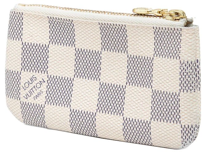 Louis Vuitton Damier Azur Pochette Cles Coin Pouch Bianca Bianco - vista 2