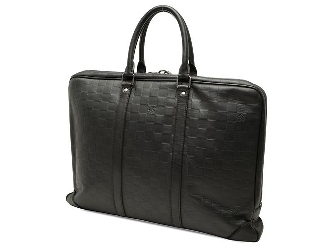 Borsa Business Louis Vuitton Damier Infini Porte-Documents Voyage Nera Nero - vista 2