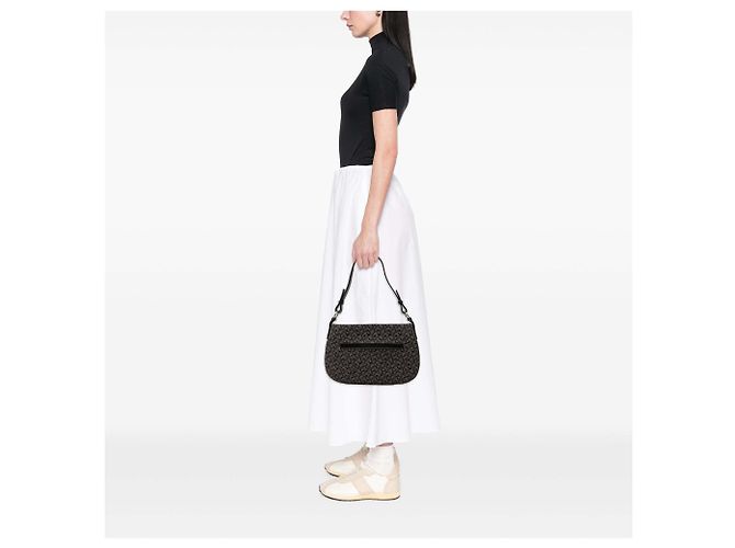 Borsa Hobo LOEWE in tela stampata grigia Grigio - vista 6