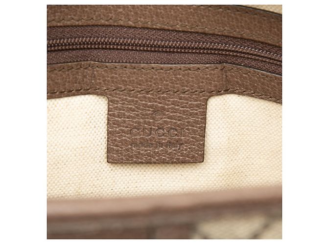 Clutch Gucci GG Supreme Web Ophidia Beige - vista 5