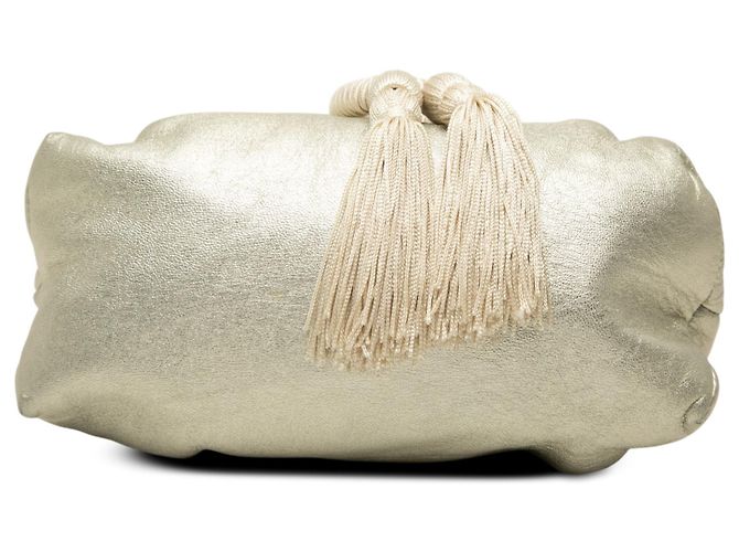Borsa a tracolla Mini Metallic Nappa Tassel LOEWE Gold D'oro - vista 3