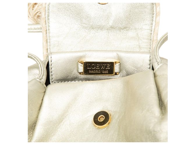 Borsa a tracolla Mini Metallic Nappa Tassel LOEWE Gold D'oro - vista 5