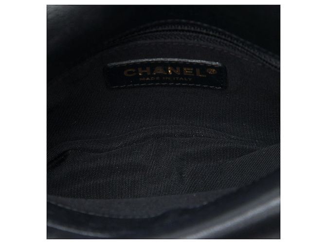 Bolsa de cintura Chanel CC Chevron em pele de carneiro com aba dupla envelope, Preta Preto - vista 4