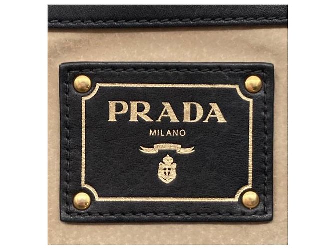 Prada Soft Calf Open Convertible Tote Satchel Schwarz - Ansicht 5