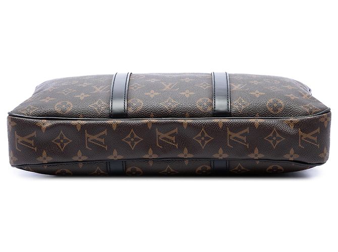Borsa Business Louis Vuitton Monogram Macassar Porte Documents Voyage GM Marrone - vista 3