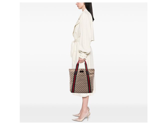 Gucci GG Canvas Web Tote Beige - Ansicht 6