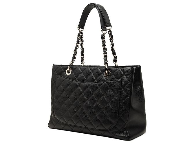 Borsa Tote Grand Shopping Chanel Caviar Nera Nero - vista 2