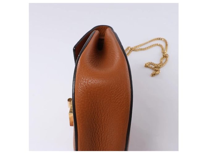 Chloé Borsa a tracolla Chloe Drew in pelle con catena, Brown Marrone - vista 10