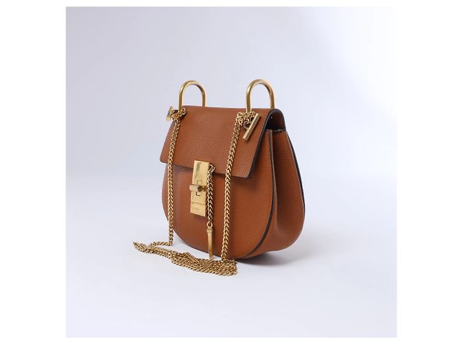 Chloé Borsa a tracolla Chloe Drew in pelle con catena, Brown Marrone - vista 2