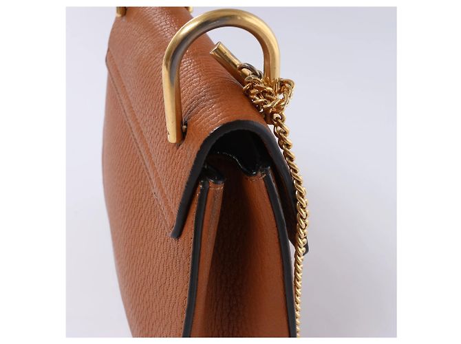 Chloé Borsa a tracolla Chloe Drew in pelle con catena, Brown Marrone - vista 4