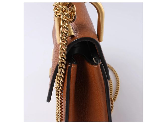 Chloé Borsa a tracolla Chloe Drew in pelle con catena, Brown Marrone - vista 5