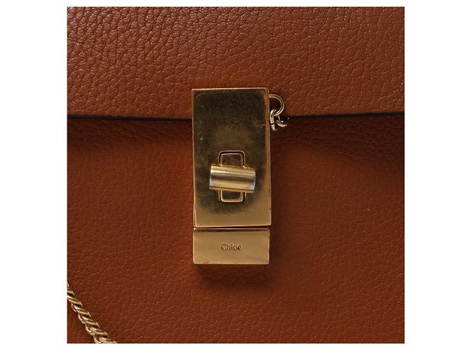 Chloé Borsa a tracolla Chloe Drew in pelle con catena, Brown Marrone - vista 7