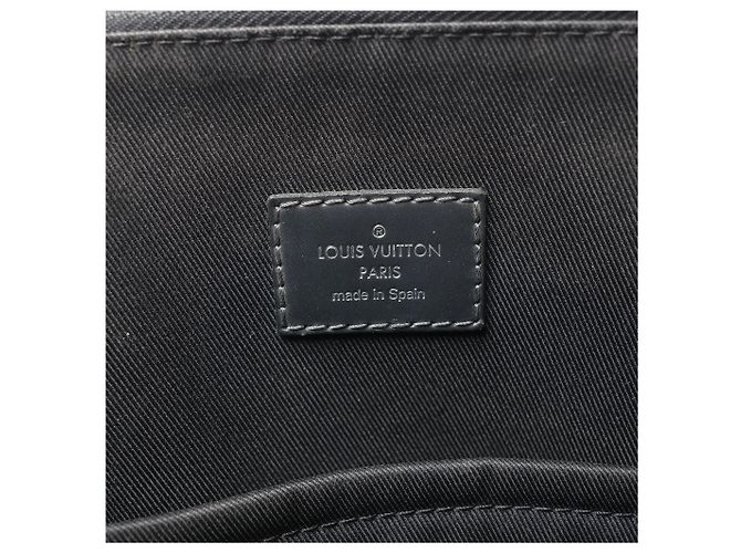 Borsa Louis Vuitton Oliver Damier Cobalt in Nero x Blu Navy N51199 - vista 13