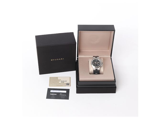 Bulgari Orologio Bvlgari Diagono DP42SCH D1560 SS & Rubber AT con quadrante nero - vista 12