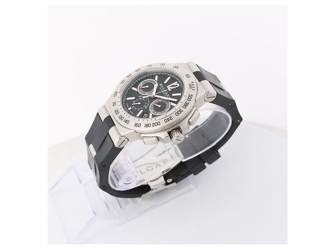 Bulgari Orologio Bvlgari Diagono DP42SCH D1560 SS & Rubber AT con quadrante nero - vista 3