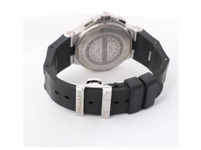 Bulgari Orologio Bvlgari Diagono DP42SCH D1560 SS & Rubber AT con quadrante nero - vista 6
